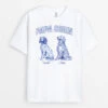 T-shirt Personnalisé Chien - Papa Chien - Style Blue-Toile -Cadeau Plus 4801AFR1 t shirt personnalise chien papa chien style blue toile 4801a68tb