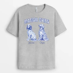 T-shirt Personnalisé Chien - Papa Chien - Style Blue-Toile -Cadeau Plus 4801AFR2 t shirt personnalise chien papa chien style blue toile 4801a68tb ad068ea9 3830 448f 8080 70c33c781853