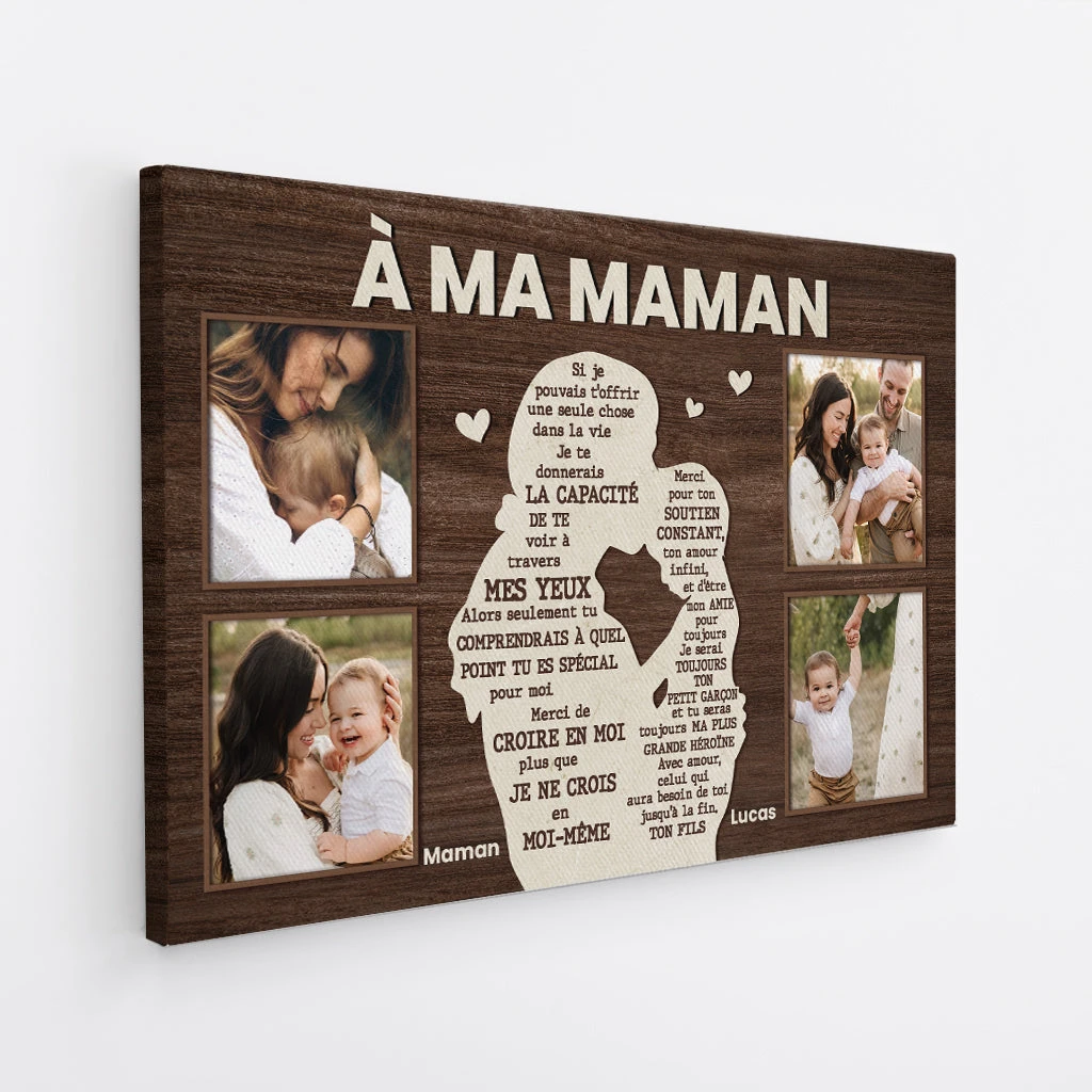 Toile Personnalisée Papa - À Travers Mes Yeux - Photo Et Texte 4 Toile Personnalisée Papa - À Travers Mes Yeux - Photo Et Texte – Image 2