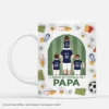 [Effet D'Impression 3D] Mug Personnalisé Papa - L’équipe De Rêve De Papa Football -Cadeau Plus 4819MFR1 effet dimpression 3d mug personnalise papa l equipe de reve de papa football 4819m5h8b