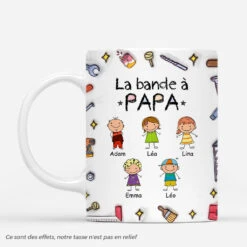[Effet D'Impression 3D] Mug Personnalisé - La Bande À Papa Bricoleur - Design Bonhommes Allumettes