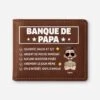 Portefeuille Cuir Personnalisé - La Banque De Papa 24/7 -Cadeau Plus 4839JFR1 portefeuille cuir personnalise la banque de papa 247 4839jttnb