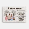 Toile Personnalisée Papa - Nos Enfants T’Aient -Cadeau Plus 4864CFR1 toile personnalisee papa nos enfants t aient 4864c6ytb