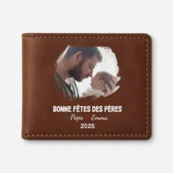 Portefeuille Personnalisé Photo Pour Papa - Joyeuse Fête Des Pères