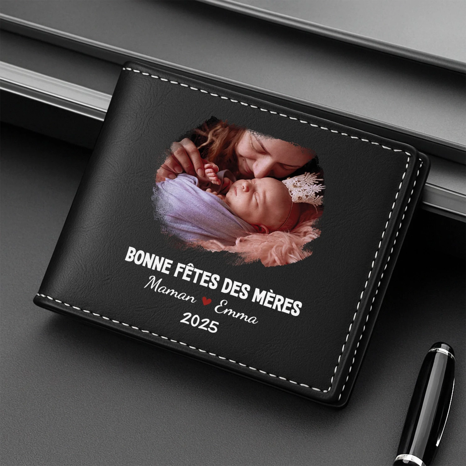 Portefeuille Personnalisé Photo Pour Papa - Joyeuse Fête Des Pères 4 Portefeuille Personnalisé Photo Pour Papa - Joyeuse Fête Des Pères – Image 2