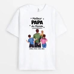 T-shirt Personnalisé - Meilleur Papa Fort Du Monde
