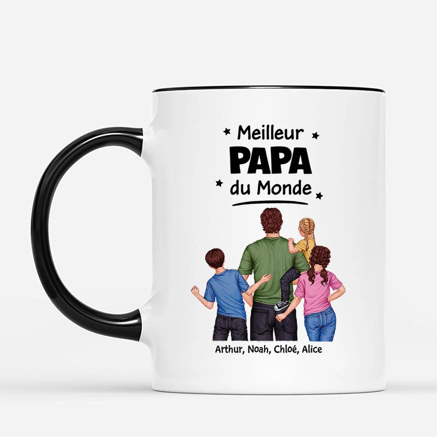 Mug Personnalisé - Meilleur Papa Fort Du Monde 4 Mug Personnalisé - Meilleur Papa Fort Du Monde – Image 2