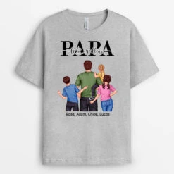 Tee-shirt Personnalisé Meilleur Papa Fort -Cadeau Plus 4883AFR2 tee shirt personnalise meilleur papa fort 4883akl5b