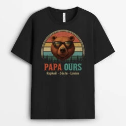 T-shirt Personnalisé - Papa Ours - Style Rétro
