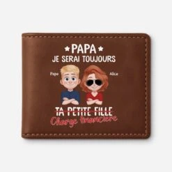 Portefeuille Cuir Personnalisé Pour Papa - Tes Charges Financières