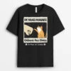 Tee Shirt Personnalisé Chat - Les Vrais Hommes Câlinent Des Chats - Poings