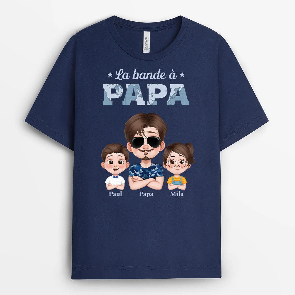 T-Shirt Personnalisé - La Bande À Papa - Camouflage Bleu 3 T-Shirt Personnalisé - La Bande À Papa - Camouflage Bleu