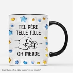 [Effet D'Impression 3D] Mug Personnalisé - Tel Père Tel Fils - Papa Bricoleur -Cadeau Plus 4927MFR3 effet dimpression 3d mug personnalise tel pere tel fils papa bricoleur 4927mkt0b