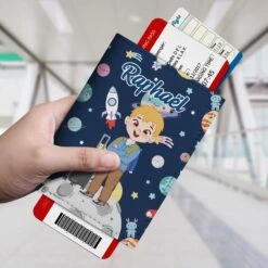 Porte Passeport Personnalisé Pour Enfant Design L'Univers -Cadeau Plus 4943OFR2 porte passeport personnalise pour enfant design lunivers 4943othtk