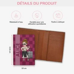 Porte Passeport Personnalisé - Femme Stylée -Cadeau Plus 4944OFR3 porte passeport personnalise femme stylee 4944okmta
