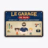 Plaque Personnalisée – Le Garage De Papa Bricoleur Cool -Cadeau Plus 4945EFR1 plaque en metal personnalisee le garage de papa bricoleur cool 4945e3qab