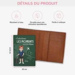 Porte Passeport Personnalisé Pour Homme - Collectionner Les Moments -Cadeau Plus 4946OFR3 porte passeport personnalise pour homme collectionner les moments 4946o8mnb
