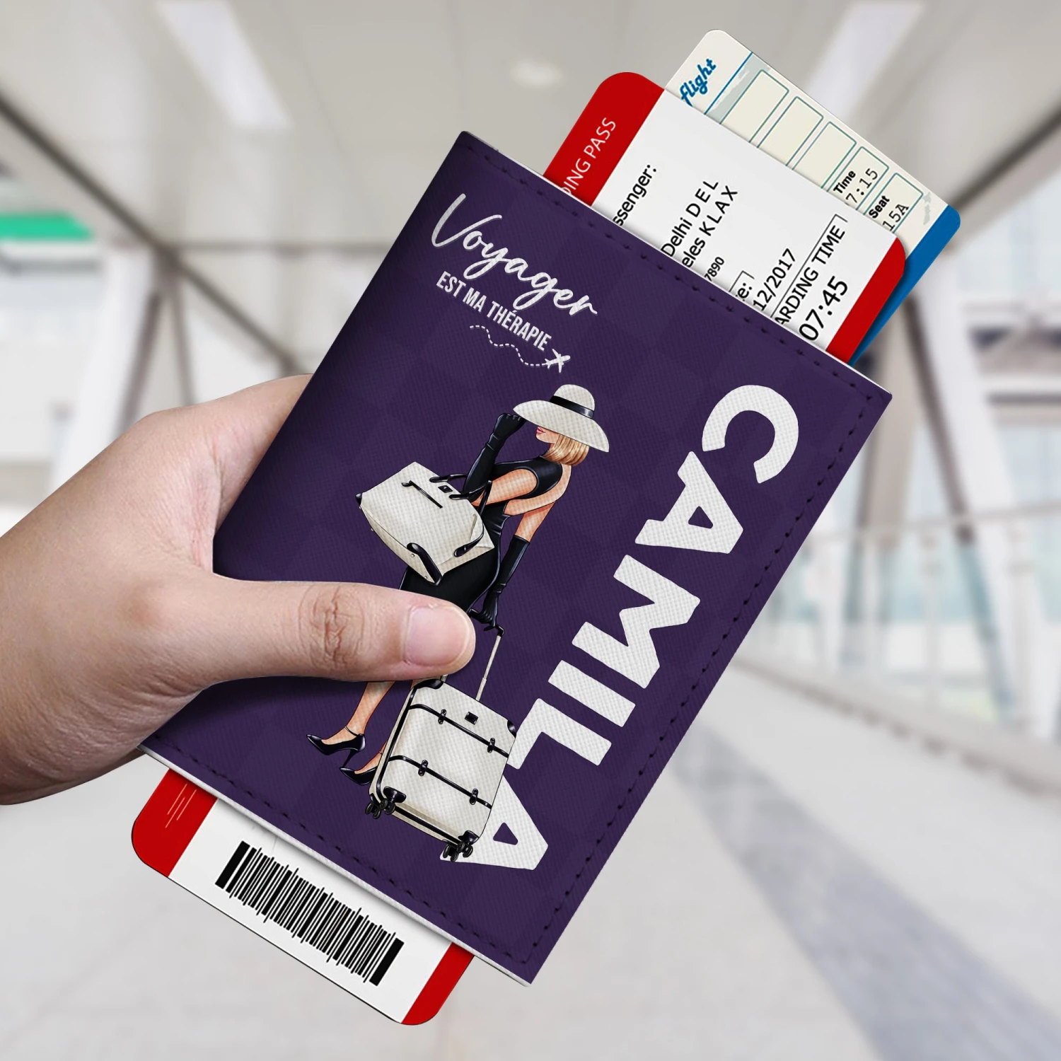 Porte Passeport Personnalisé Femme - Collectionner Les Moments 4 Porte Passeport Personnalisé Femme - Collectionner Les Moments – Image 2