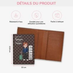 Porte Passeport Personnalisé Homme - Un Garçon Qui Aime Voyager -Cadeau Plus 4952OFR3 porte passeport personnalise homme un garcon qui aime voyager 4952o6kmb