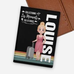 Porte Passeport Personnalisé Femme Voyageuse