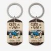 Porte Clé Aluminium Personnalisé Couple - Clés Du Van - Version Bois -Cadeau Plus 4994JFR1 porte cle aluminium personnalise couple cles du van version bois 4994jtqtg