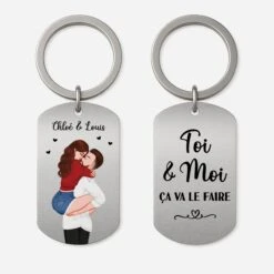 Porte Clé Aluminium Personnalisé Couple - Toi Et Moi