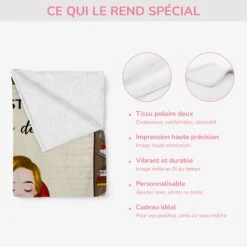 Plaid Personnalisé Pour Femme - Ma Couverture De Lecture -Cadeau Plus 5012BFR4 plaid personnalise pour femme ma couverture de lecture 5012b8lna