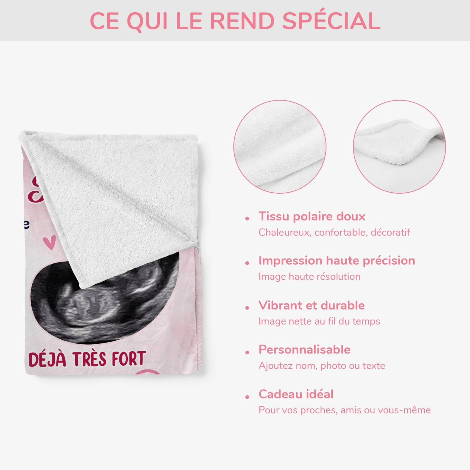 Plaid Personnalisé Photos – Coucou Maman Avec Votre Image 6 Plaid Personnalisé Photos – Coucou Maman Avec Votre Image – Image 4