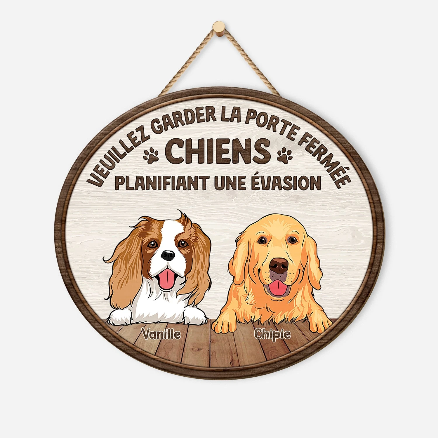 Plaque En Bois Personnalisée Avec Chien À Suspendre - Fermer La Porte Svp 3 Plaque En Bois Personnalisée Avec Chien À Suspendre - Fermer La Porte Svp