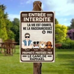 Plaque En Bois Personnalisée Avec Chien À Suspendre - Propriété Protégée -Cadeau Plus 5070QFR2 plaque en bois personnalisee avec chien a suspendre propriete protegee 5070qkqac