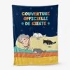 Plaid Personnalisé Avec Animaux - Couverture Officielle -Cadeau Plus 5071BFR1 plaid personnalise avec animaux couverture officielle 5071b3kad
