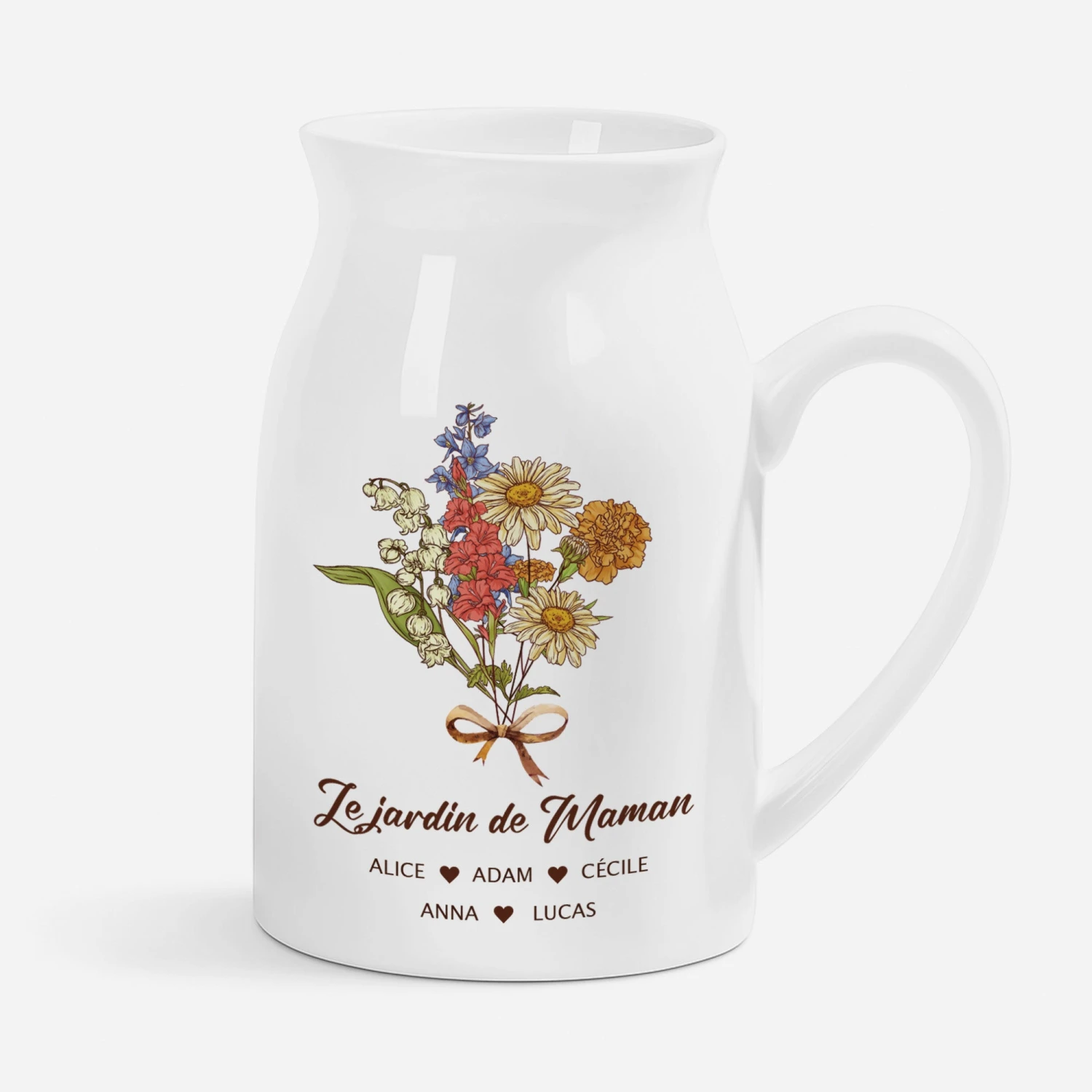 Vase Personnalisé Pour Maman - Le Jardin De Maman Vintage 3 Vase Personnalisé Pour Maman - Le Jardin De Maman Vintage