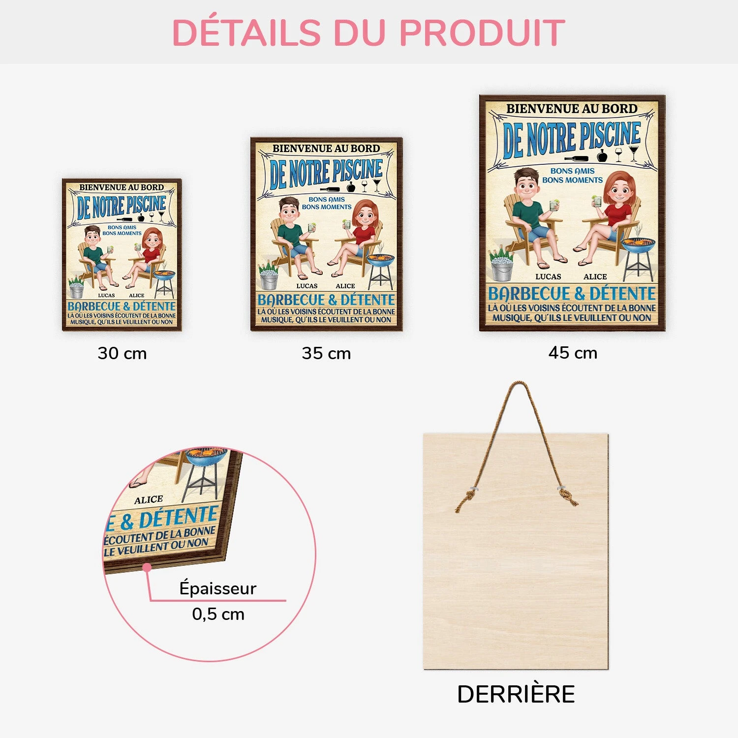 Plaque En Bois Personnalisée Bienvenue Pour Couple À Suspendre 5 Plaque En Bois Personnalisée Bienvenue Pour Couple À Suspendre – Image 3