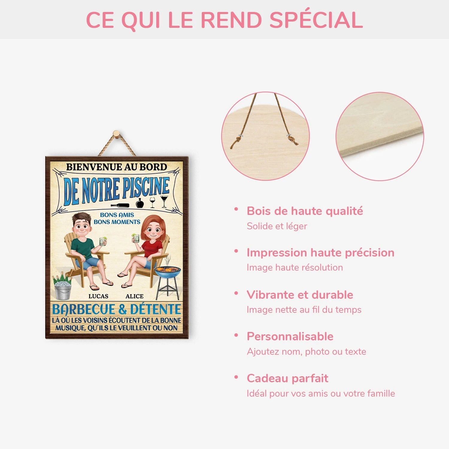 Plaque En Bois Personnalisée Bienvenue Pour Couple À Suspendre 6 Plaque En Bois Personnalisée Bienvenue Pour Couple À Suspendre – Image 4