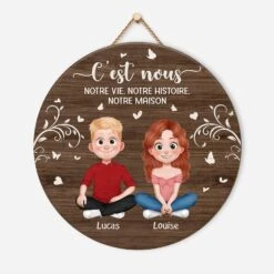 Plaque En Bois Personnalisée Pour Couple À Suspendre - C'est Nous