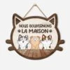 Plaque En Bois Personnalisée Avec Chat À Suspendre - Nous Gouvernons La Maison -Cadeau Plus 5094QFR1 plaque en bois personnalisee avec chat a suspendre nous gouvernons la maison 5094q8itd