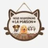 Plaque En Bois Personnalisée Avec Chien À Suspendre - Nous Gouvernons La Maison -Cadeau Plus 5094QFR1 plaque en bois personnalisee avec chien a suspendre nous gouvernons la maison 5094q8itc