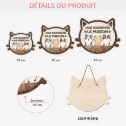 Plaque En Bois Personnalisée Avec Chat À Suspendre - Nous Gouvernons La Maison -Cadeau Plus 5094QFR3 plaque en bois personnalisee avec chat a suspendre nous gouvernons la maison 5094q8itd