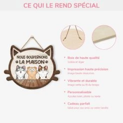 Plaque En Bois Personnalisée Avec Chat À Suspendre - Nous Gouvernons La Maison -Cadeau Plus 5094QFR4 plaque en bois personnalisee avec chat a suspendre nous gouvernons la maison 5094q8itd