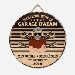 Plaque En Bois Personnalisée À Suspendre - Bienvenue Dans Le Garage