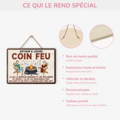 Plaque En Bois Personnalisée Couple Humour À Suspendre - Coin Feu -Cadeau Plus 5101QFR4 plaque en bois personnalisee couple humour a suspendre coin feu 5101qk6ng