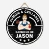 Plaque En Bois Personnalisée À Suspendre - Fumoir & Grillades -Cadeau Plus 5103QFR1 plaque en bois personnalisee a suspendre fumoir grillades 5103q