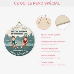 Plaque En Bois Personnalisée À Suspendre - Bienvenue Dans Notre Maison Au Bord Du Lac -Cadeau Plus 5105QFR4 plaque en bois personnalisee a suspendre bienvenue dans notre maison au bord du lac 5105qtgmi