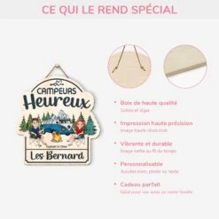 Plaque En Bois Personnalisée À Suspendre - Campeurs Heureux -Cadeau Plus 5106QFR4 plaque en bois personnalisee a suspendre campeurs heureux 5106qtkag