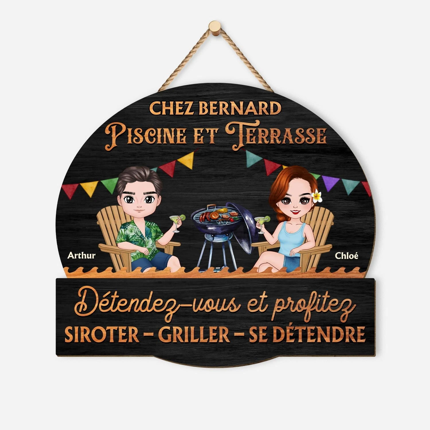 Plaque En Bois Personnalisée Couple À Suspendre - Détendez-Vous Et Profitez 3 Plaque En Bois Personnalisée Couple À Suspendre - Détendez-Vous Et Profitez
