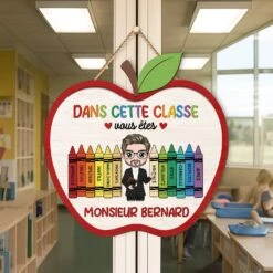 Plaque En Bois Personnalisée Maîtresse À Suspendre - Dans Cette Classe -Cadeau Plus 5118QFR2 plaque en bois personnalisee maitresse a suspendre dans cette classe 5118q66ta