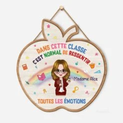 Plaque En Bois Personnalisée À Suspendre - Dans Cette Classe C’est Normal