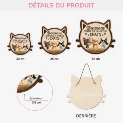 Plaque En Bois Personnalisée À Suspendre - J'Espère Que Tu Aimes Les Chats -Cadeau Plus 5121QFR3 plaque en bois personnalisee a suspendre jespere que tu aimes les chats 5121q3ymd