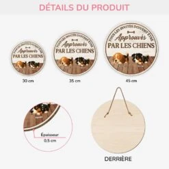 Plaque En Bois Personnalisée À Suspendre - Approuvés Par Les Chiens -Cadeau Plus 5125QFR3 plaque en bois personnalisee a suspendre approuves par les chiens 5125q3gnc