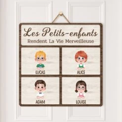 Plaque En Bois Personnalisée À Suspendre - Les Petits Enfants Rendent La Vie Merveilleuse -Cadeau Plus 5130QFR2 plaque en bois personnalisee a suspendre les petits enfants rendent la vie merveilleuse 5130qtmna